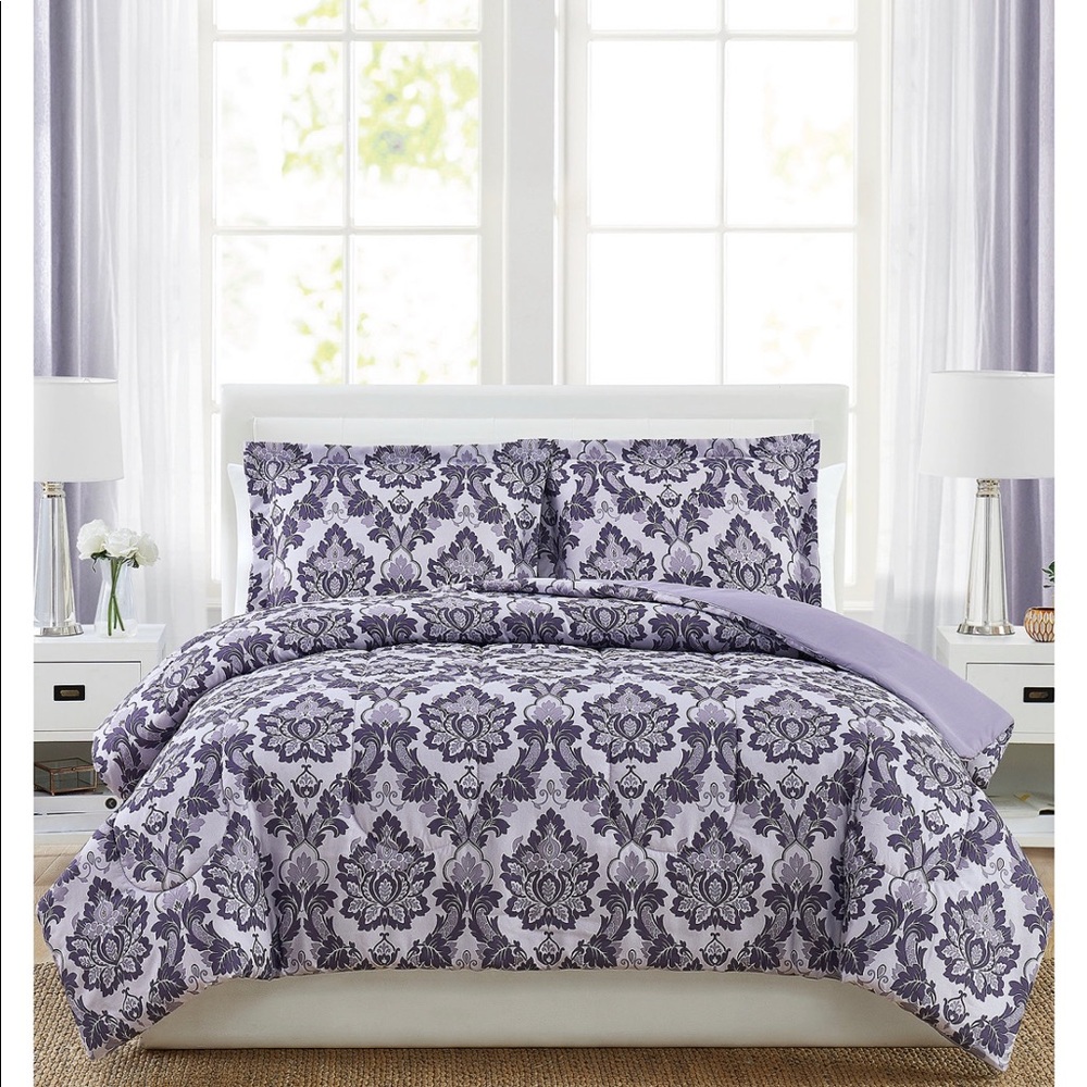 NEW 3-Pc. FULL/QUEEN Purple Comforter Set